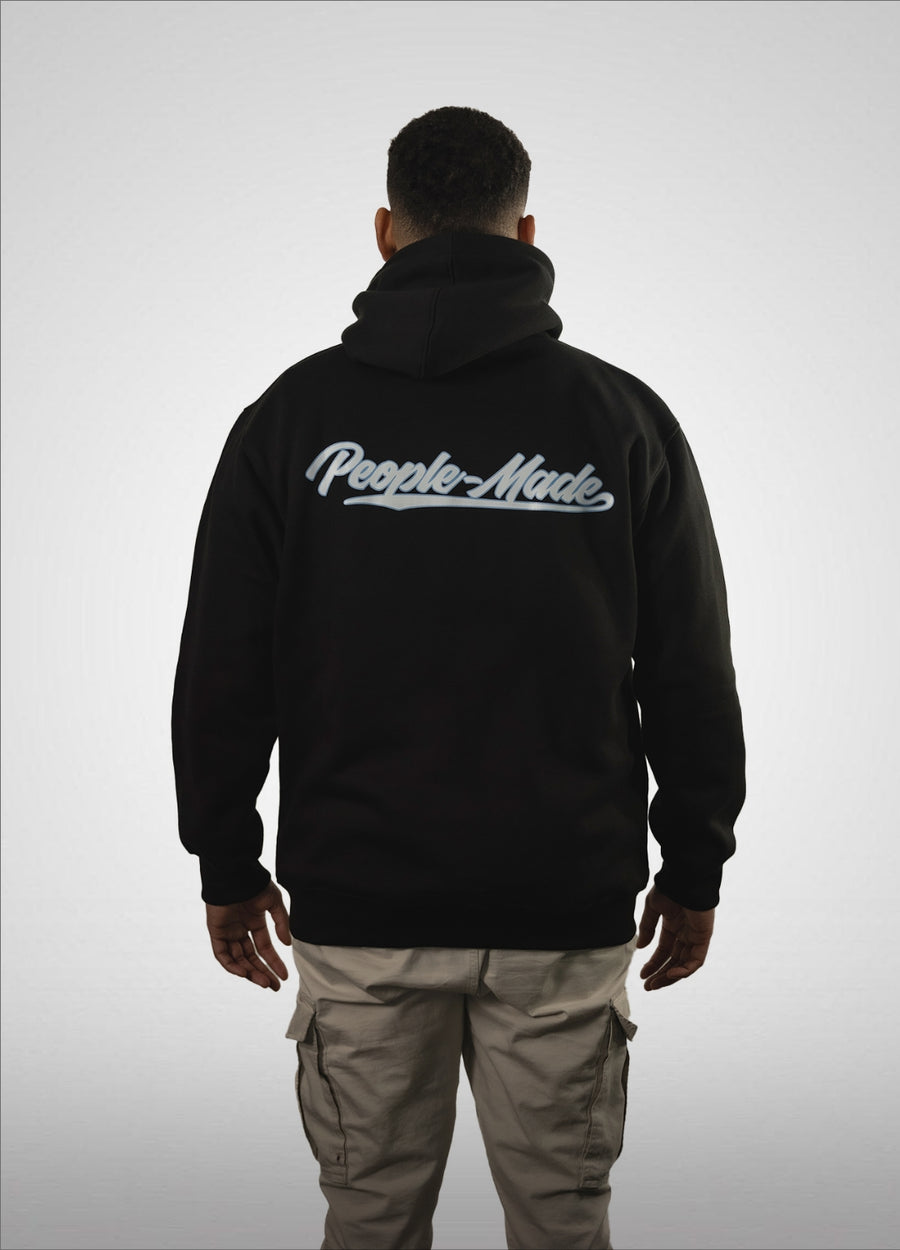 PREMIUM HOODIE - BLACK/BLUE